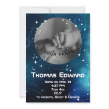 Celestial Deep Blue Outer Space Pasgeboren Geboort