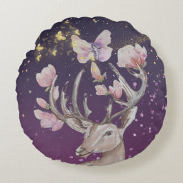 Celestial Deer Boganhues Print Rond Kussen