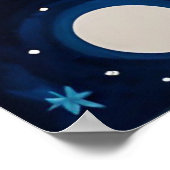 Celestial Deer - Gondkunst in de sterren Poster (Hoek)