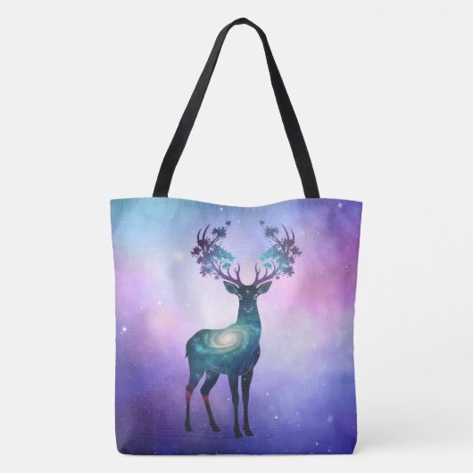 Celestial Deer Silhouette Tote Tote Bag (Achterkant)