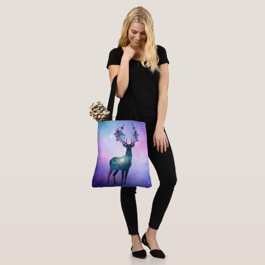 Celestial Deer Silhouette Tote Tote Bag (Op model)