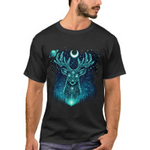 Celestial Deer – Starlit Grace Wildlife Galaxy Tee