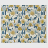 Celestial Deer Winter Mountains Cadeaupapier (Vlak)