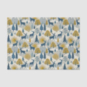 Celestial Deer Winter Mountains Tissuepapier (Voorkant)