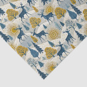 Celestial Deer Winter Mountains Tissuepapier (Detail)