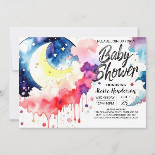 Celestial Delight Baby shower Kaart (Voorkant)