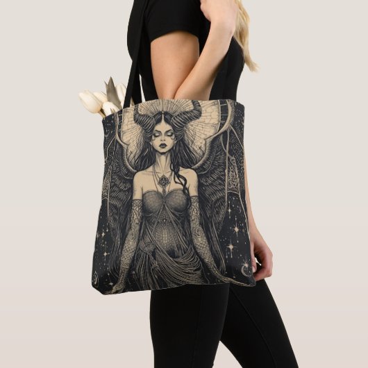 Celestial Demoness Gothic Tote Bag (Dichtbij)