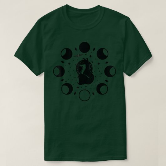 Celestial des Stars Moon Phase Magical Planet Astr T-shirt (Design voorkant)