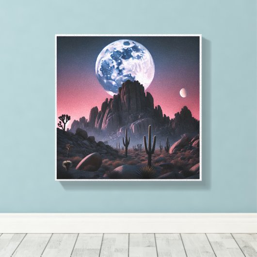 Celestial Desert Dreamscape Canvas Afdruk (Insitu (Houten vloer))