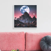 Celestial Desert Dreamscape Canvas Afdruk (Insitu (Woonkamer))