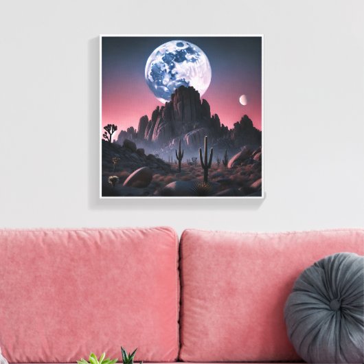 Celestial Desert Dreamscape Canvas Afdruk (Insitu (Woonkamer))