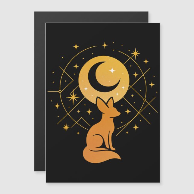 Celestial Desert Fox – Kosmische Maan en Sterren (Voorkant / Achterkant)