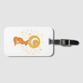 Celestial Desert Fox – Kosmische Maan en Sterren Bagagelabel (Voorkant (horizontaal))