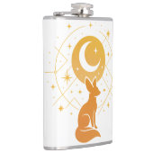 Celestial Desert Fox – Kosmische Maan en Sterren Heupfles (Rechts)