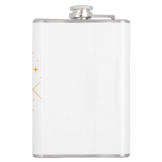 Celestial Desert Fox – Kosmische Maan en Sterren Heupfles (Achterkant)