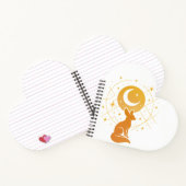 Celestial Desert Fox – Kosmische Maan en Sterren Notitieboek (Binnen)