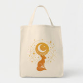 Celestial Desert Fox – Moon and Stars Cosmic Tote Bag (Voorkant)