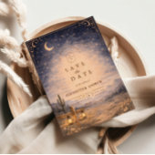Celestial Desert Moonlit Western Wedding Save The Date
