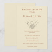 Celestial Desert Wedding Invitation Boho Kaart (Voorkant / Achterkant)