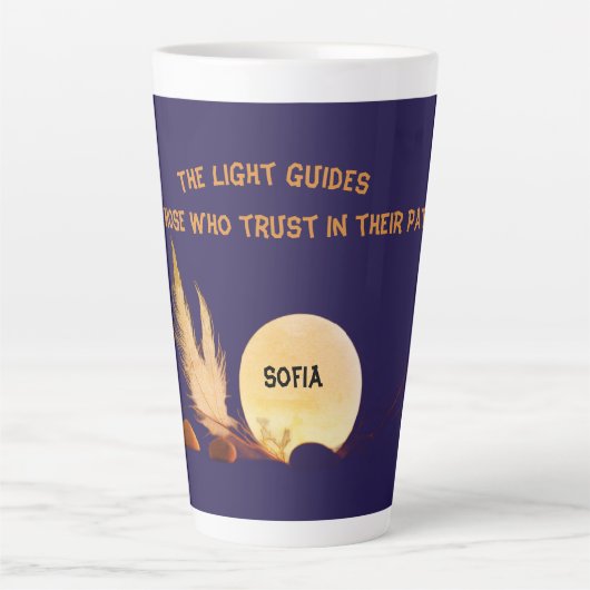 Celestial Devotion 17oz Blue Latte Mug Mok (Voorkant)
