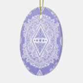 Celestial Diamond Mandala Keramisch Ornament (Links)