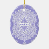 Celestial Diamond Mandala Keramisch Ornament (Voorkant)