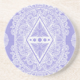 Celestial Diamond Mandala Zandsteen Onderzetter