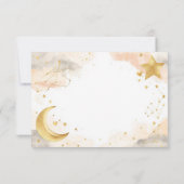 Celestial Diaper Raffle Card | Gold Stars Bedankkaart (Achterkant)