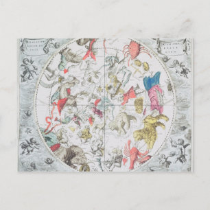 Celestial die de Tekenen van de Zodiac toont Briefkaart