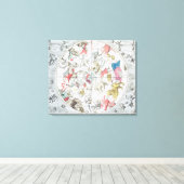 Celestial die de Tekenen van de Zodiac toont Canvas Afdruk (Insitu (Houten vloer))
