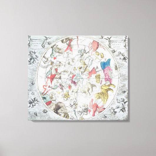 Celestial die de Tekenen van de Zodiac toont Canvas Afdruk (Voorkant)
