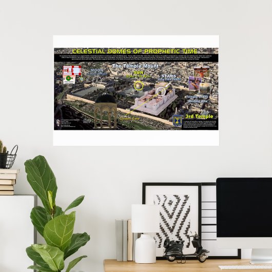 Celestial Domes of Temple Mount Poster (Thuiskantoor)