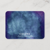 Celestial Donkerblauw & Paarse bruiloft kleurenpal Informatiekaartje (Achterkant)