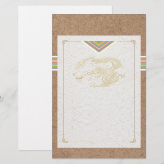 Celestial Dragon Stationery Briefpapier (Voorkant / Achterkant)
