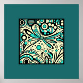 Celestial Dragonfly Dance - Kunstdruk Poster (Voorkant)