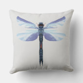 Celestial Dragonfly – Surreal Blue Insect Art Pill Kussen (Achterkant)