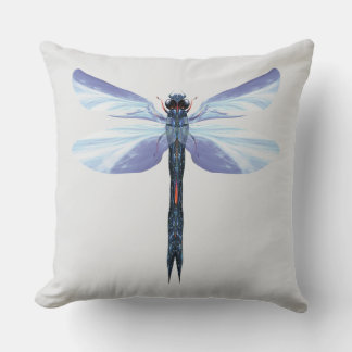Celestial Dragonfly – Surreal Blue Insect Art Pill Kussen