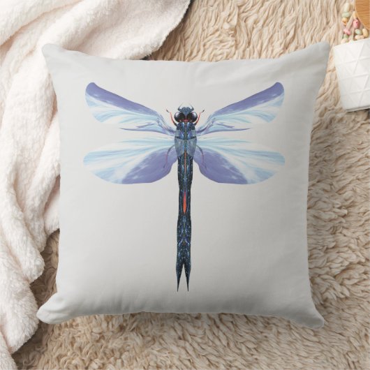 Celestial Dragonfly – Surreal Blue Insect Art Pill Kussen (Deken)