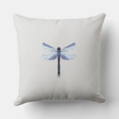 Celestial Dragonfly – Surreal Blue Insect Art Pill Kussen (Achterkant)