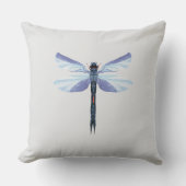 Celestial Dragonfly – Surreal Blue Insect Art Pill Kussen (Voorkant)
