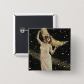 Celestial Drama Queen Vierkante Button 5,1 Cm (Voorkant /achterkant)