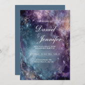 Celestial Dream Waterverf bruiloft uitnodiging (Voorkant / Achterkant)