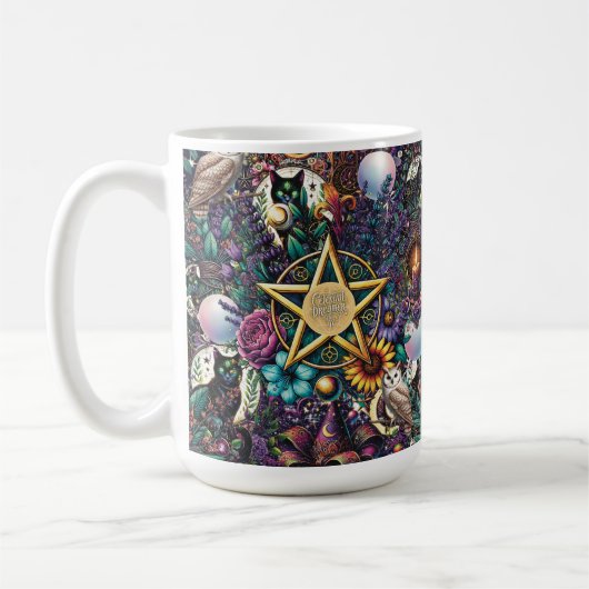 Celestial Dreamer Mystical Design Pagan en Natuur Koffiemok (Links)