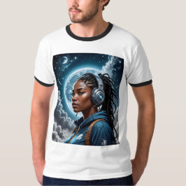 Celestial Dreamer Space Vibes Graphic T-shirt