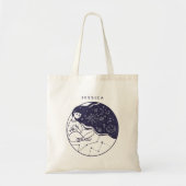 Celestial Dreaming Space Girl Sketch Persoonlijk Tote Bag (Voorkant)