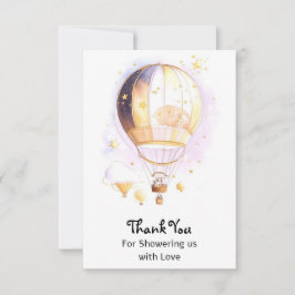 Celestial Dreamland Baby shower heteluchtballon Bedankkaart