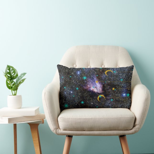 Celestial Dreams – Cosmic Decorative Pillow with S Kussen (Stoel)