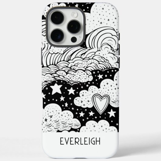 Celestial Dreams Doodles gepersonaliseerd Case-Mate iPhone Case (Achterkant)