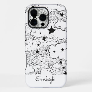 Celestial Dreams Doodles gepersonaliseerd iPhone 16 Pro Max Hoesje