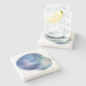 Celestial Dreams: Een Waterverf Verkenning Stenen Onderzetter (Zijkant)